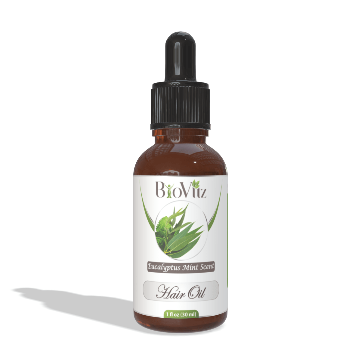 BioVitz Hair Oil | Eucalyptus Mint Scent | 1fl oz. (30ml) | Stimulates Growth | Repairs Hair | Eliminates Knots