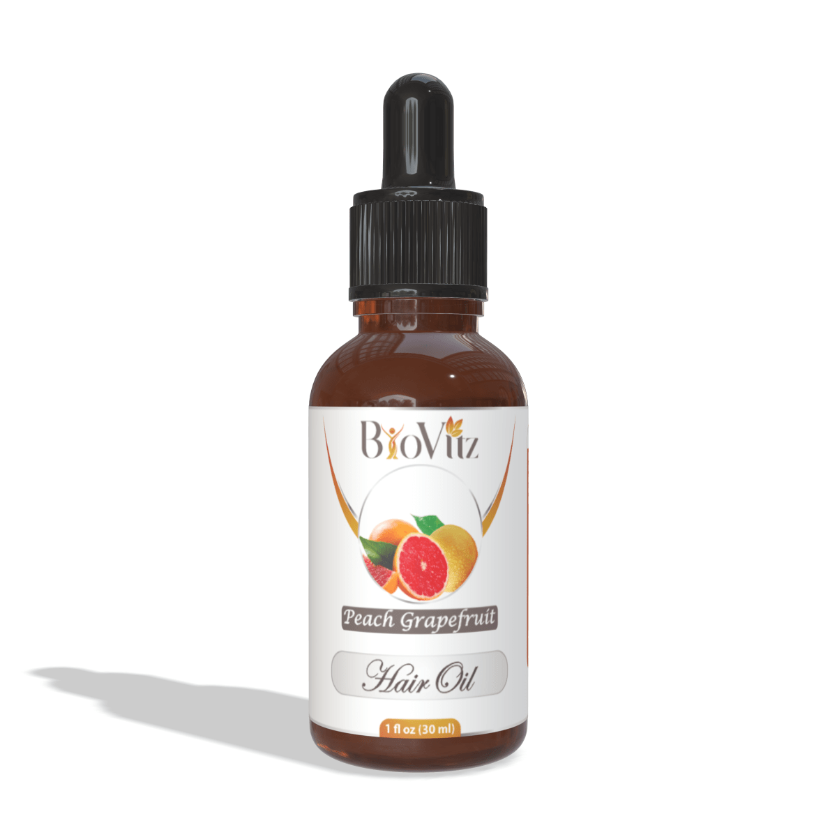 BioVitz Hair Oil | Peach Grapefruit Scent | 1fl oz. (30ml) | Stimulates Growth | Repairs Hair | Eliminates Knots