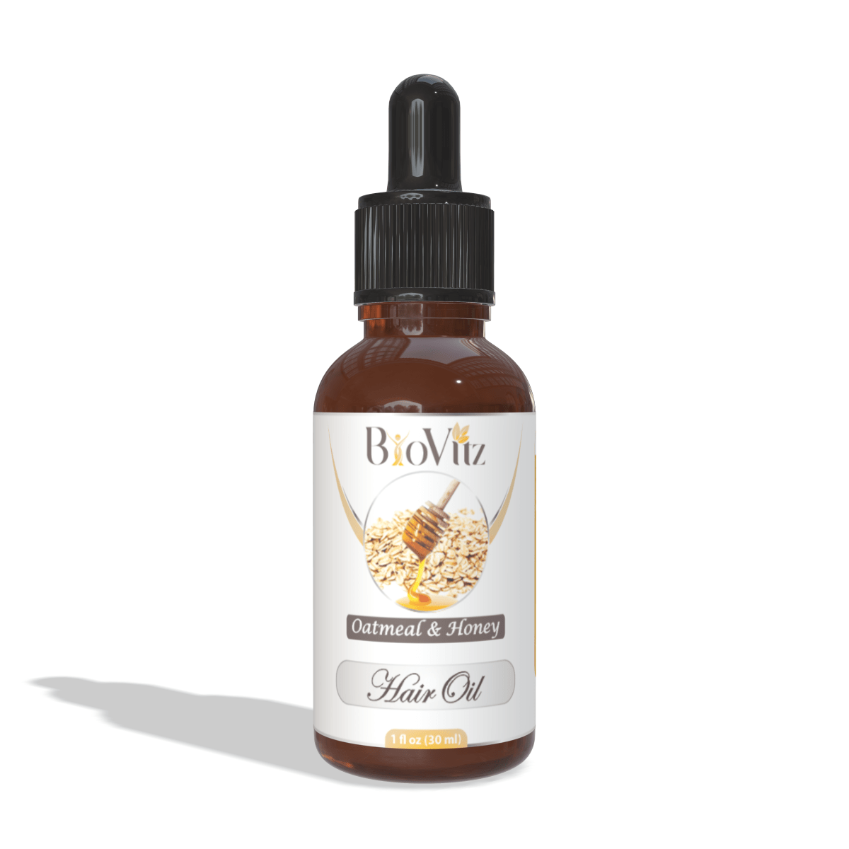 BioVitz Hair Oil | Oatmeal Honey Scent | 1fl oz. (30ml) | Stimulates Growth | Repairs Hair | Eliminates Knots