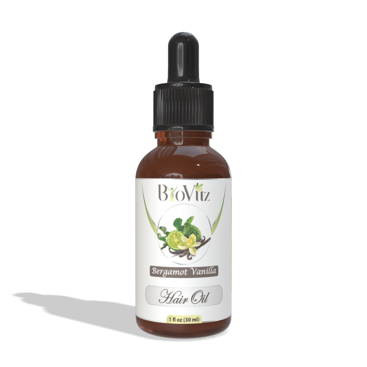 BioVitz Hair Oil | Bergamot Vanilla Scent | 1fl oz. (30ml) | Stimulates Growth | Repairs Hair | Eliminates Knots